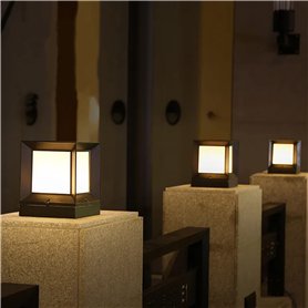 Arnusa Lampe solaire avec poteau - 10 x 10 x 14 cm - Avec télécommande - 3