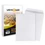 versando lot de 100 enveloppes autocollantes sans fenêtre Blanc Format A4