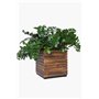 VIVANNO Bac à Fleurs Vase d'angle en Bois d'acacia Brun, 46x43 cm