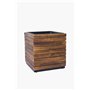 VIVANNO Bac à Fleurs Vase d'angle en Bois d'acacia Brun, 46x43 cm