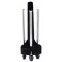 Classic Cantabile » Support pour flûte traversière et clarinette - Métal/plastique - Chrome/noir, Compact - Pratique - Facile à 