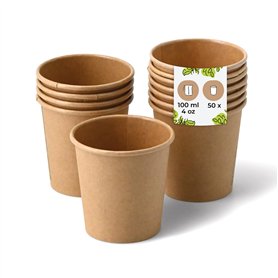 BIOZOYG 50x gobelets jetables 100 ml / 4 oz