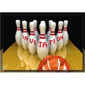 Edition Colibri 10961 FR Lot de 10 Cartes d‘invitation BOWLING/QUILLES en Français pour un anniversaire d‘enfant ou pour une soi