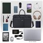 Rivacase 8135 Sacoche en Simili Cuir pour Ordinateur Portable 15,6" Noir