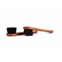 biped Kit de Cirage pour Chaussures en Cuir Lisse - Brosse à Chaussures en Bois avec CRIN de Cheval - Fabriqué en Allemagne - Cl