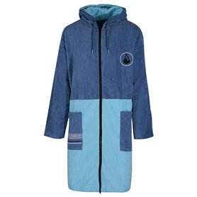 WAVE HAWAII Bleys Poncho de surf zippé 100 % coton écologique pour les tailles de 170 à 205 cm pour la natation