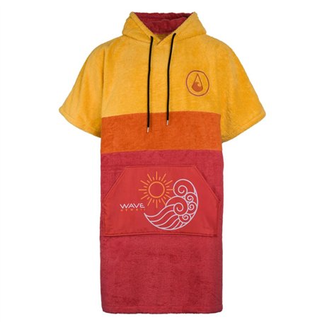 WAVE HAWAII Paia Poncho de bain pour homme et femme | Taille S 145-175 cm I 95 % coton Poncho de surf pour adulte | Serviette ép