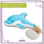 welliebellies® Peluche chauffante dauphin - 34 cm - Pour chauffer au micro-ondes et au four