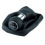 L&P A252-7 Soufflet de levier de vitesses et pommeau en cuir Noir Avec cadre 5 vitesses Pommeau de 23 mm Pièce de rechange Plug&