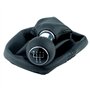 L&P A252-7 Soufflet de levier de vitesses et pommeau en cuir Noir Avec cadre 5 vitesses Pommeau de 23 mm Pièce de rechange Plug&