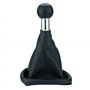 L&P A252-7 Soufflet de levier de vitesses et pommeau en cuir Noir Avec cadre 5 vitesses Pommeau de 23 mm Pièce de rechange Plug&