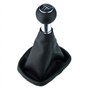L&P A252-7 Soufflet de levier de vitesses et pommeau en cuir Noir Avec cadre 5 vitesses Pommeau de 23 mm Pièce de rechange Plug&