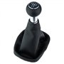 L&P A252-7 Soufflet de levier de vitesses et pommeau en cuir Noir Avec cadre 5 vitesses Pommeau de 23 mm Pièce de rechange Plug&