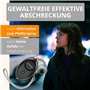 AMATHINGS Lot de 2 alarmes de poche - Noir/argenté - 140 dB - Porte-clés avec lumière LED - Alarme de panique - Porte-clés d'aut