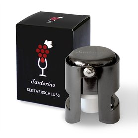 Santorino® Bouchon à Champagne - Champagne et Bouchon à Champagne en acier Inoxydable haut de gamme