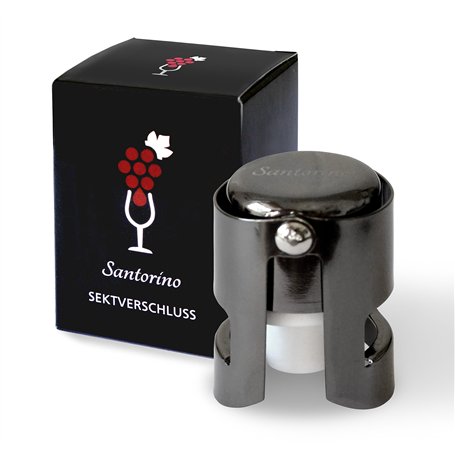 Santorino® Bouchon à Champagne - Champagne et Bouchon à Champagne en acier Inoxydable haut de gamme