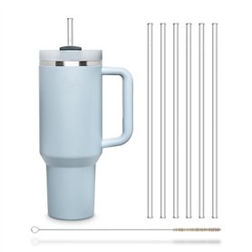 HALM pailles en verre 6x 30 cm de long pour Stanley Cup Quencher Tumbler & bouteilles jusqu'à 0
