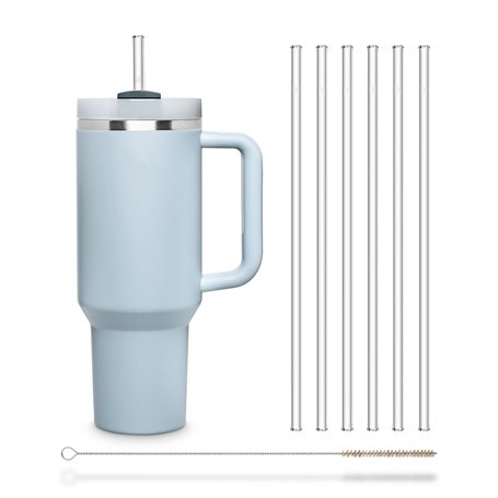 HALM pailles en verre 6x 30 cm de long pour Stanley Cup Quencher Tumbler & bouteilles jusqu'à 0