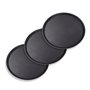 Schramm® 3 pièces Gastro Tray 35x2cm Rond Noir Paquet de 3 avec revêtement antidérapant Bord Haut Plateau de Serveur Plateau de