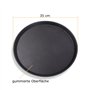 Schramm® 3 pièces Gastro Tray 35x2cm Rond Noir Paquet de 3 avec revêtement antidérapant Bord Haut Plateau de Serveur Plateau de 