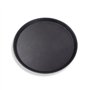 Schramm® 3 pièces Gastro Tray 35x2cm Rond Noir Paquet de 3 avec revêtement antidérapant Bord Haut Plateau de Serveur Plateau de 