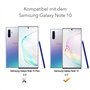 AVANA Coque de protection pour Galaxy Note 10 - Slim Fit - Noir - En silicone TPU souple - Anti-rayures - Fibre de carbone - Pou