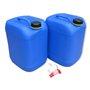 kanister-vertrieb® Lot de 2 bidons d'eau bleus de 20 l avec 1 robinet d'écoulement