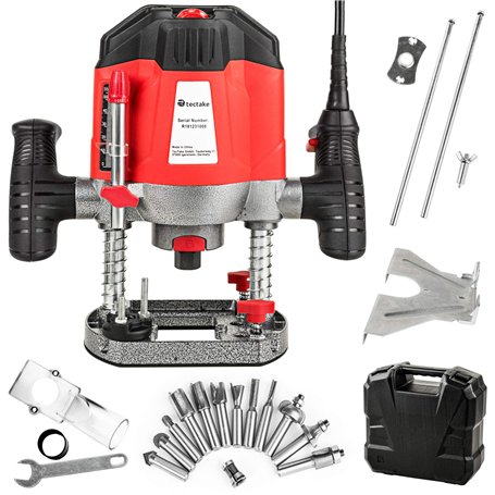 tectake® Défonceuse à bois Fraiseuse Rainureuse électrique 1200W
