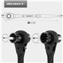 HASKYY Clé à cliquet à cliquet avec fente pour écrou papillon 19/22 mm Cliquet réversible droite/gauche – Clé à douille double 4