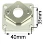 Mach1 Adaptateur collecteur d'admission 4 vis essence scooter - Aluminium
