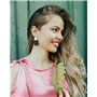 Happiness Boutique Femmes Boucles d'Oreilles Tendance Couleur Or | Boucles d'Oreilles Grand Disque en Noir