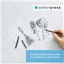 Betterpress Lot de 100 cartes postales vierges format A6 à personnaliser soi-même - En carton blanc - Pour imprimer, peindre, br