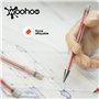 Woohoo4u - compatibles avec Pilot Frixion - [13x] Set de 11 recharges, 1 Stylo Roller, 1 gomme supplémentaire - Encre Gel Effaça