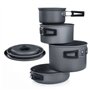 YourGEAR Ranger V Batterie de cuisine pour 4 à 5 personnes 7 pièces dans un sac en filet