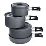 YourGEAR Ranger V Batterie de cuisine pour 4 à 5 personnes 7 pièces dans un sac en filet