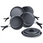 YourGEAR Ranger V Batterie de cuisine pour 4 à 5 personnes 7 pièces dans un sac en filet