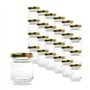 Lot de 24 bocaux vides de 53 ml (50 g) avec couvercle à visser de 43 mm - Avec couvercle doré - Convient pour le remplissage de