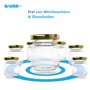 Lot de 24 bocaux vides de 53 ml (50 g) avec couvercle à visser de 43 mm - Avec couvercle doré - Convient pour le remplissage de 