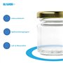 Lot de 24 bocaux vides de 53 ml (50 g) avec couvercle à visser de 43 mm - Avec couvercle doré - Convient pour le remplissage de 