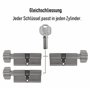 Lot de 3 cylindres à bouton KD 70 mm 35/35 à fermeture identique avec 15 clés