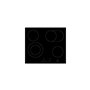 Respekta Table de cuisson vitrocéramique sans cadre | Plaque vitrocéramique 4 feux | 9 niveaux | Contrôle tactile | Rôtissage &