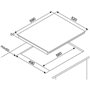 Respekta Table de cuisson vitrocéramique sans cadre | Plaque vitrocéramique 4 feux | 9 niveaux | Contrôle tactile | Rôtissage & 