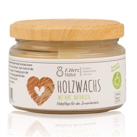 Cire de bois incolore - satinée - 250 ml - Cire pour meubles en verre - Pour surfaces en bois en intérieur - Fabriquée en Allema