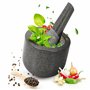 Smart-Planet Mortier de qualité supérieure avec pilon en granit – Mortier en pierre massif pratique Ø 8