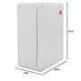 Armoire de commande industrielle KOOP ELEKTRO IP65 - ABS gris clair - Contient : partie inférieure, porte, plaque de montage, fi