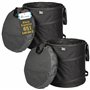 TTL Garden Black Supererior - Lot de 2 sacs de jardin Pop Up - 85 l - Double fond - 260 g/m² - Extra stables - Oxford 600D - 85