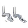 Lot de charnières de porte inférieures comme AEG 4055504197 pour réfrigérateur