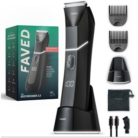 FAVED The Bodygroomer 2.0 Rasoir intime et tondeuse pour le corps avec lame de sécurité révolutionnaire pour homme