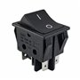 Interrupteur à bascule 6 broches 16 A 250 V CA avec couvercle étanche Noir
