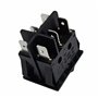 Interrupteur à bascule 6 broches 16 A 250 V CA avec couvercle étanche Noir